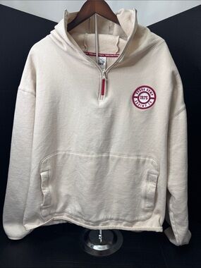 BUBBA GUMP SHRIMP CO Casual RARE Half-Zip Hoodie Sweatshirt. ADULT LARGE.